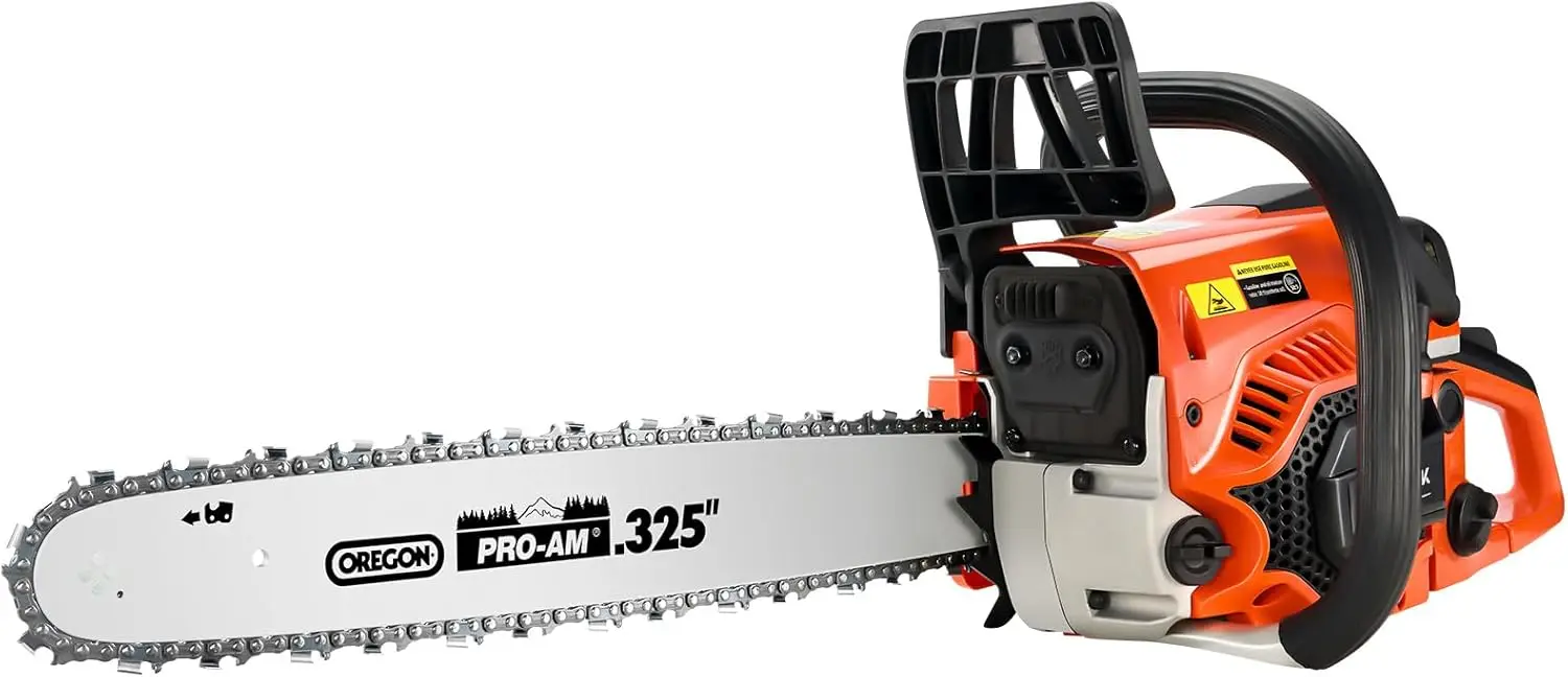 Gazowa piła łańcuchowa 45 cm3 18 Cal piła łańcuchowa do przycinania drzew cięcie drewna 2.3 KM ręczna piła łańcuchowa z automatyczną olejarką