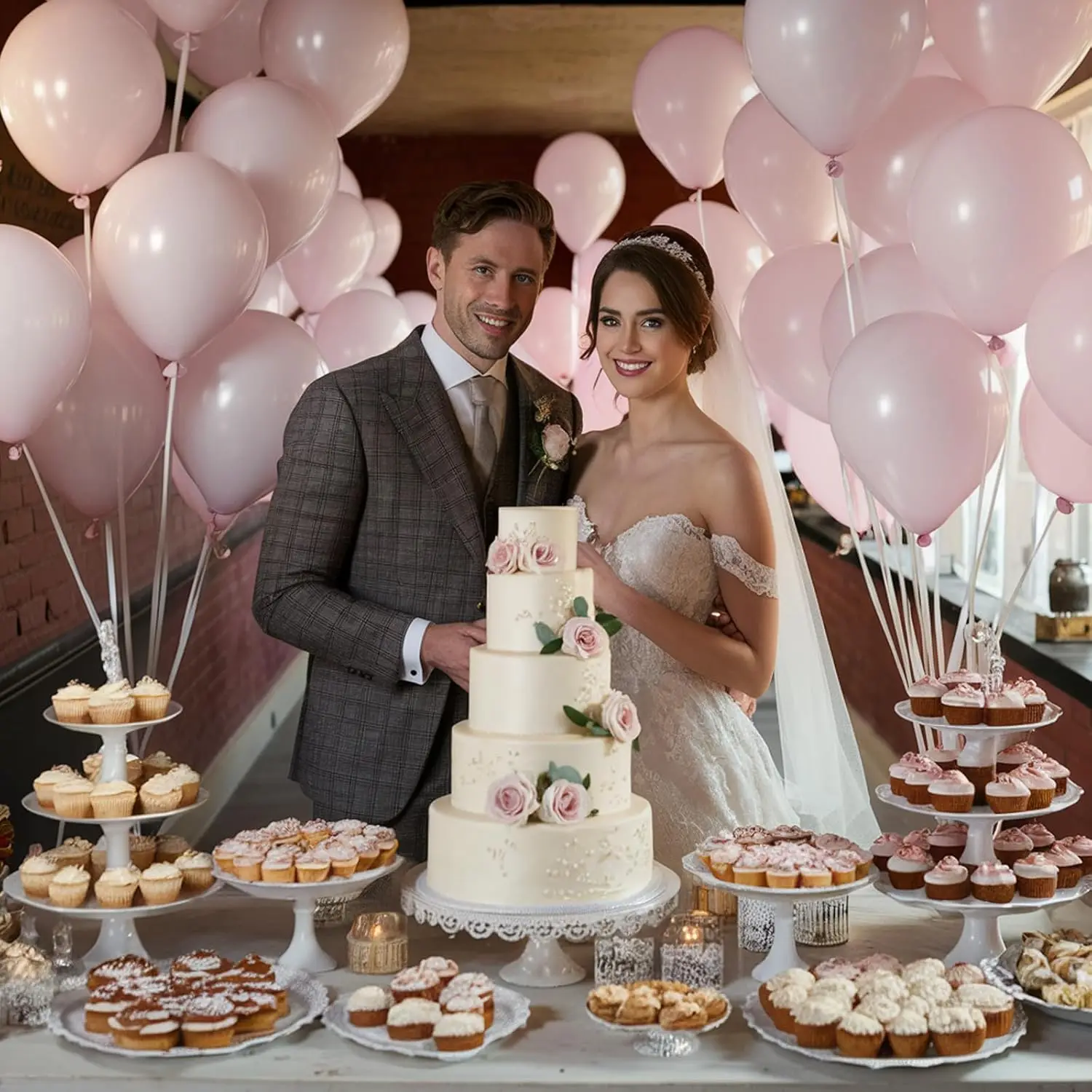50/100 Stück staubige rosa Latexballons 12-5 Zoll Boho Blush Pink Geburtstags-Heliumballon für Mädchen Babyparty Jahrestag Hochzeit P – Detail 5