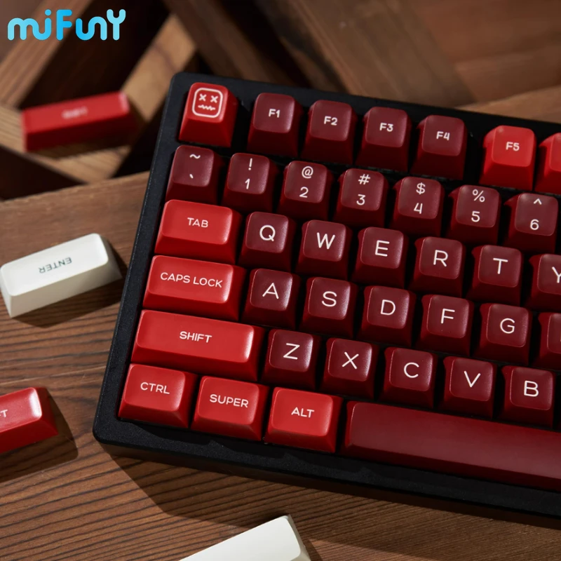 Imagem -02 - Glorya Red Theme Keyboard Cap Grupo Abs Duas Cores Bola de Moldagem Perfil SA Fit para Teclado Mecânico Alice 160 Chaves