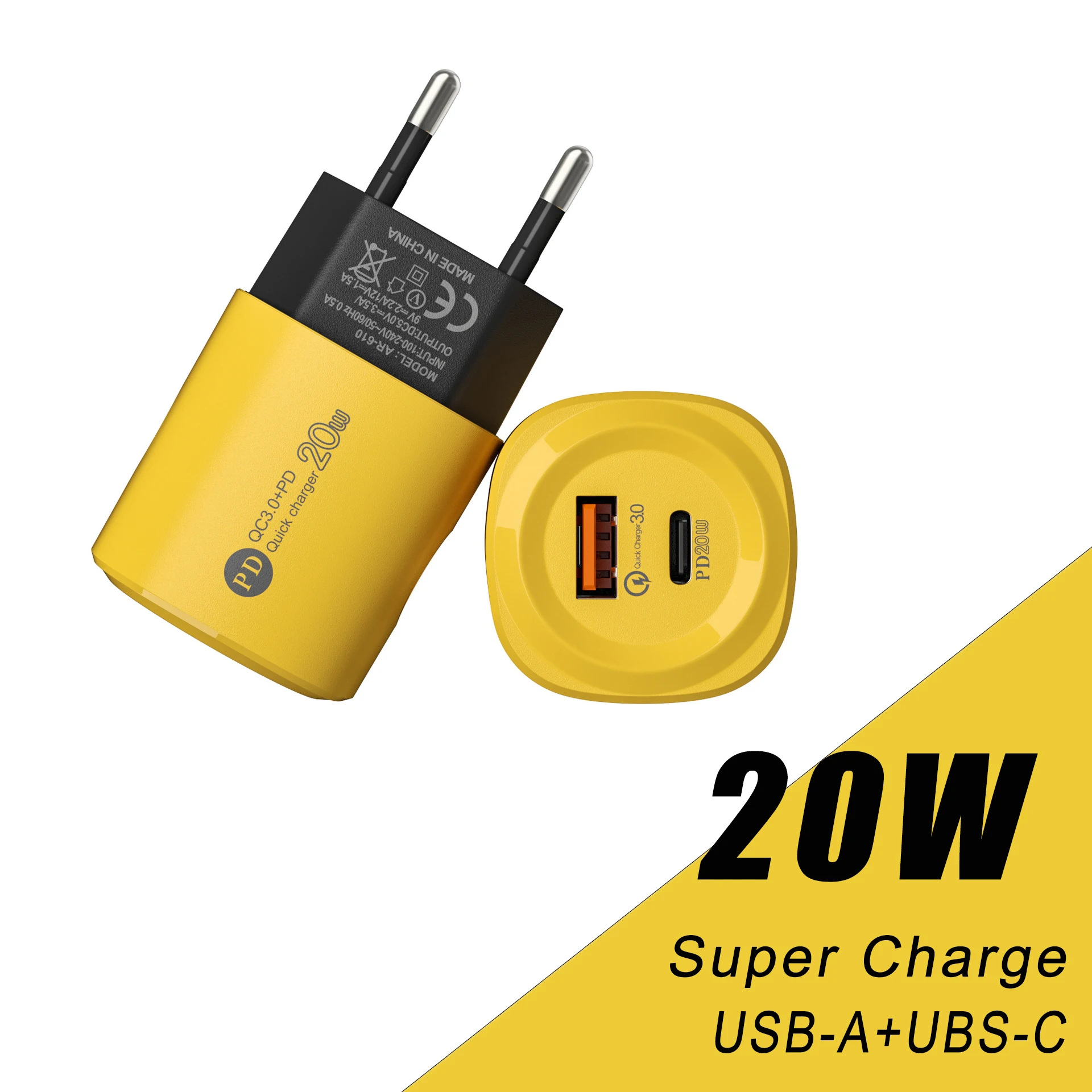 USB C 타입 패드, Pd Snel Opladen Telefoon Qc 3.0 Snelladers, 아이폰 14 13 12 11 프로 맥스 미니 아이패드, USB A 슈퍼, 20W