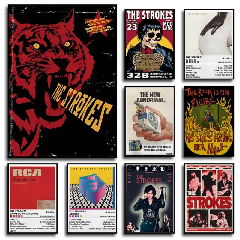 Retro Vintage Music Band Poster Comedown Machine Angels The New Abnormal Canvas Print Wall Art Homedecor for Bedroom Studio Club