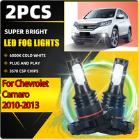 2Pcs LED 20000LM Auto Front Fog Lamps 6000K Super White High Power Car Fog Light 90W For Chevrolet Camaro 2010 2011 2012 2013