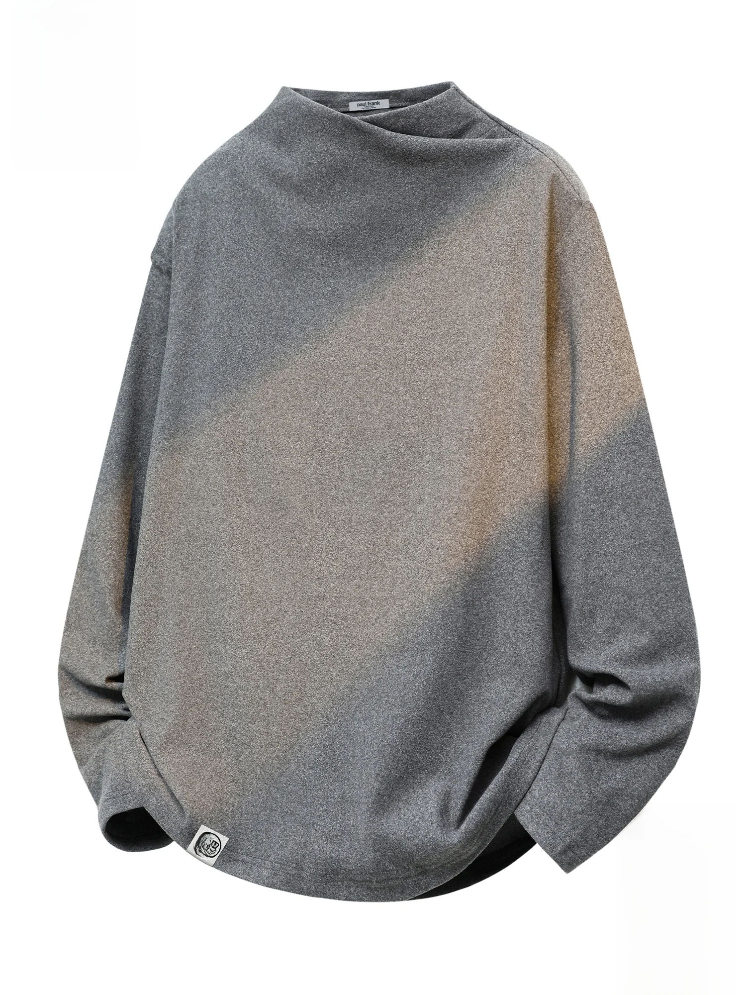 

Мужская теплая футболка Paul Frank с высоким воротником и длинным рукавом, однотонная, повседневная, базовая, осенне-зимняя, из полиэстера