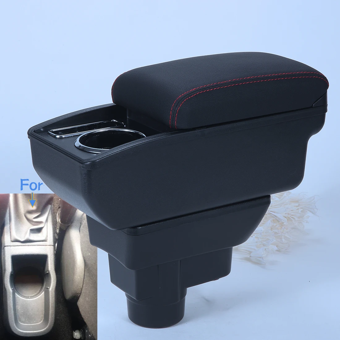 Für Opel Corsa D Armlehnenbox Für Opel Corsa Auto-Armlehnen-Aufbewahrungsbox Spezieller Getränkehalter Nachrüstteile Innenraum-Autozubehör