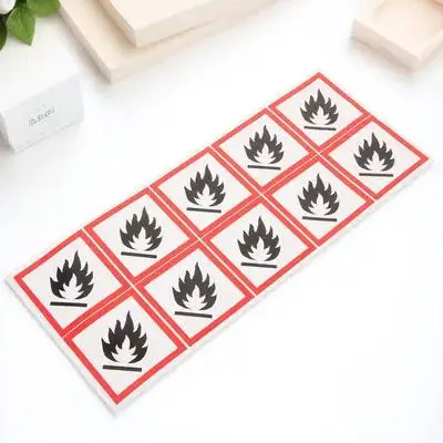 

1 Sheet Liquid Caution Sign Durable PVC Self-Adhesive Fire Safety Sticker Hazard Warning Decal Liquid Sign