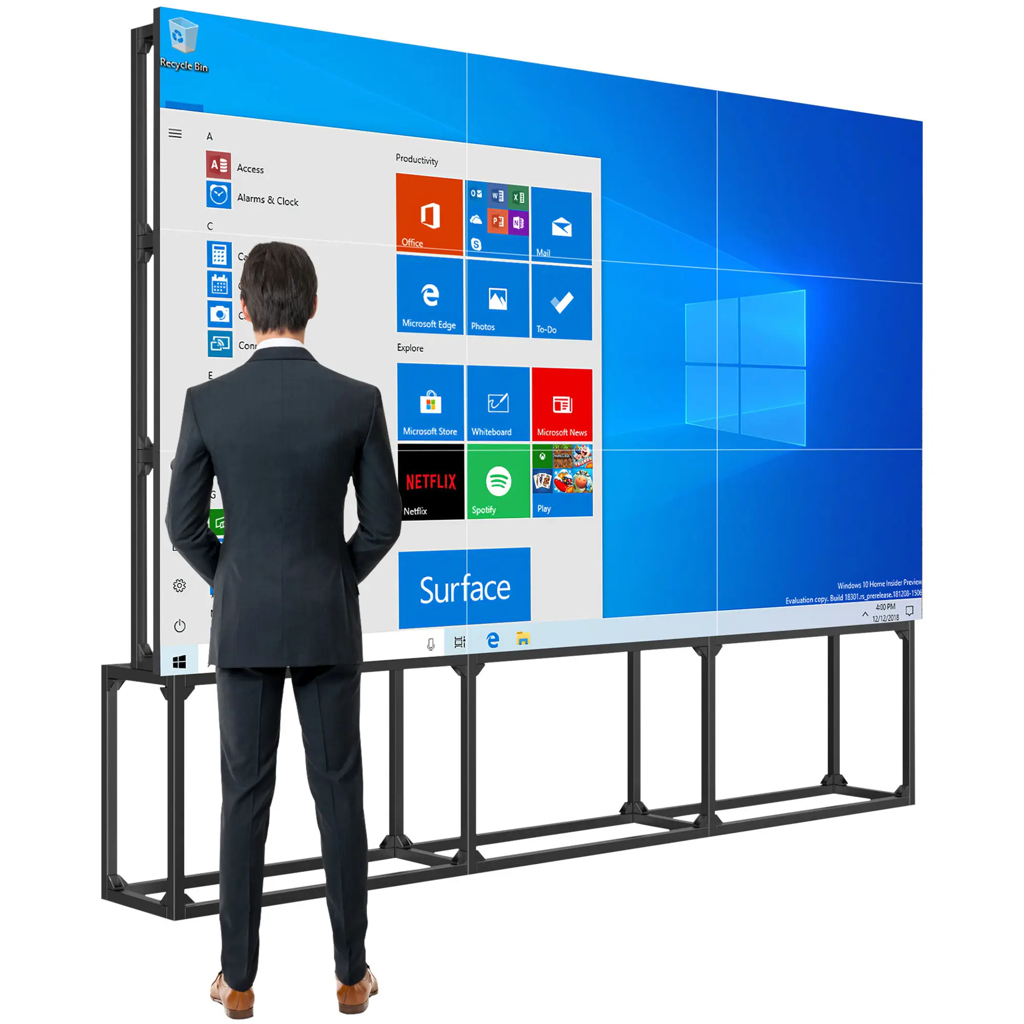 46 Inches Indoor 3*3 Splicing LCD Video Wall TV HD Digital Signage Display with Graphics for Shopping Mall Advertising