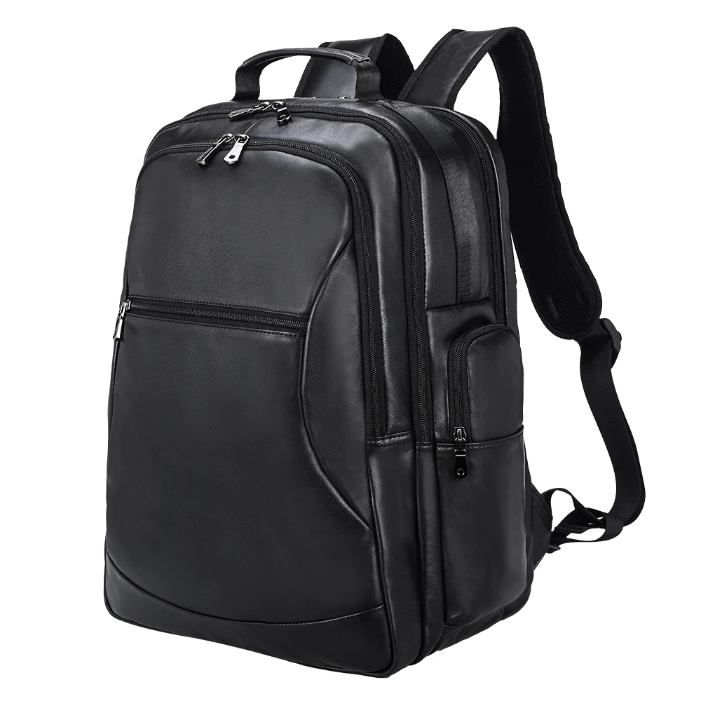 New Design Large Capacity Real Leather Computer Backpack Genuine Full Grain Leather Backpack Bag Laptop Bag