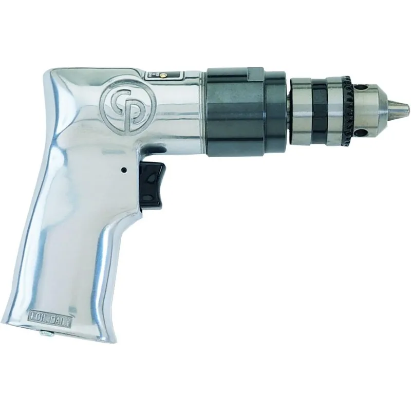 

Pneumatic CP785 - Air Power Drill, 3/8 Inch (10 mm), Keyed Chuck, Aluminum Housing, Pistol Handle, 0.5 HP / 370 W, Stall