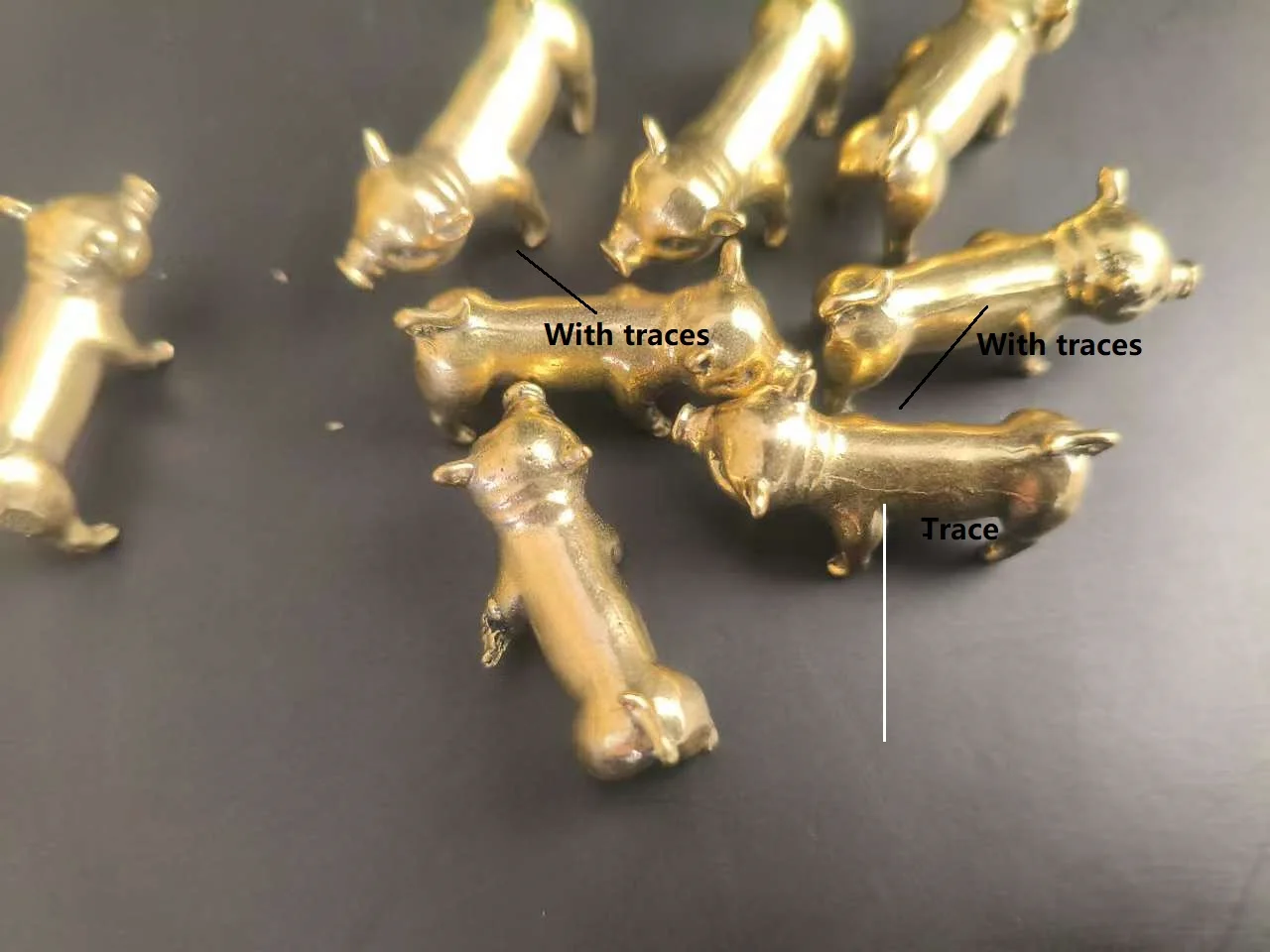 Retro Brass Handmade Pig Miniatures Figurines Desk Ornament Metal Copper Animal Model Toy Tea Pets Decoration Crafts Accessories