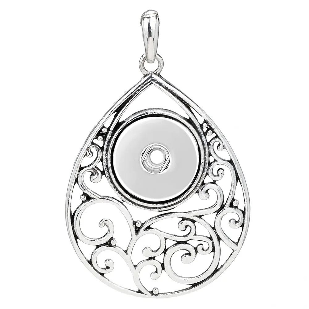 Fashion Snap Jewelry New Snap Pendant Necklace Gold Silver Color Necklaces Fit 18mm Snap Button Pendant Gift