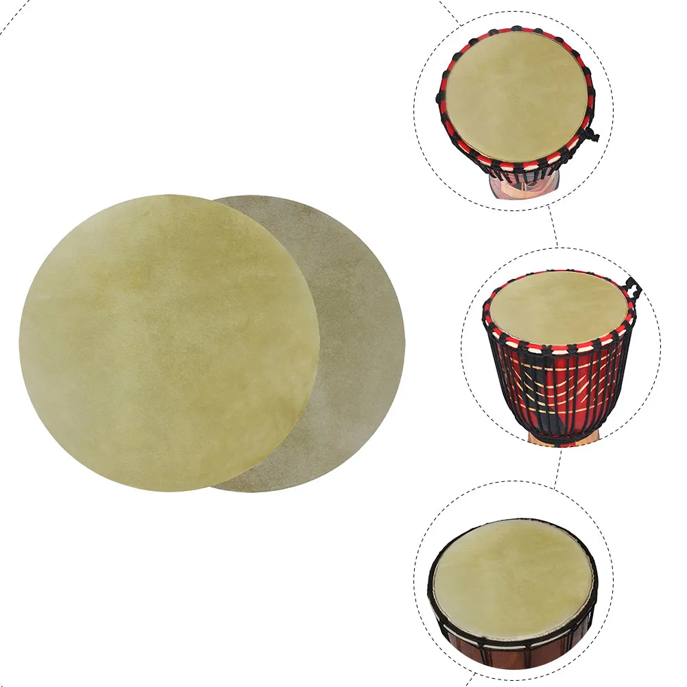 

2pcs Drum Case Durable Natural Texture for Tamboro Handdrum Djembe Drum Fittings Accessories
