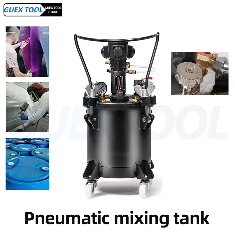 

30L Pressure Pot Paint Tank Spray Paint Spray Gun Air Paint Pressure Pot Metal Rack Leak Repair Sealant for Industry Home