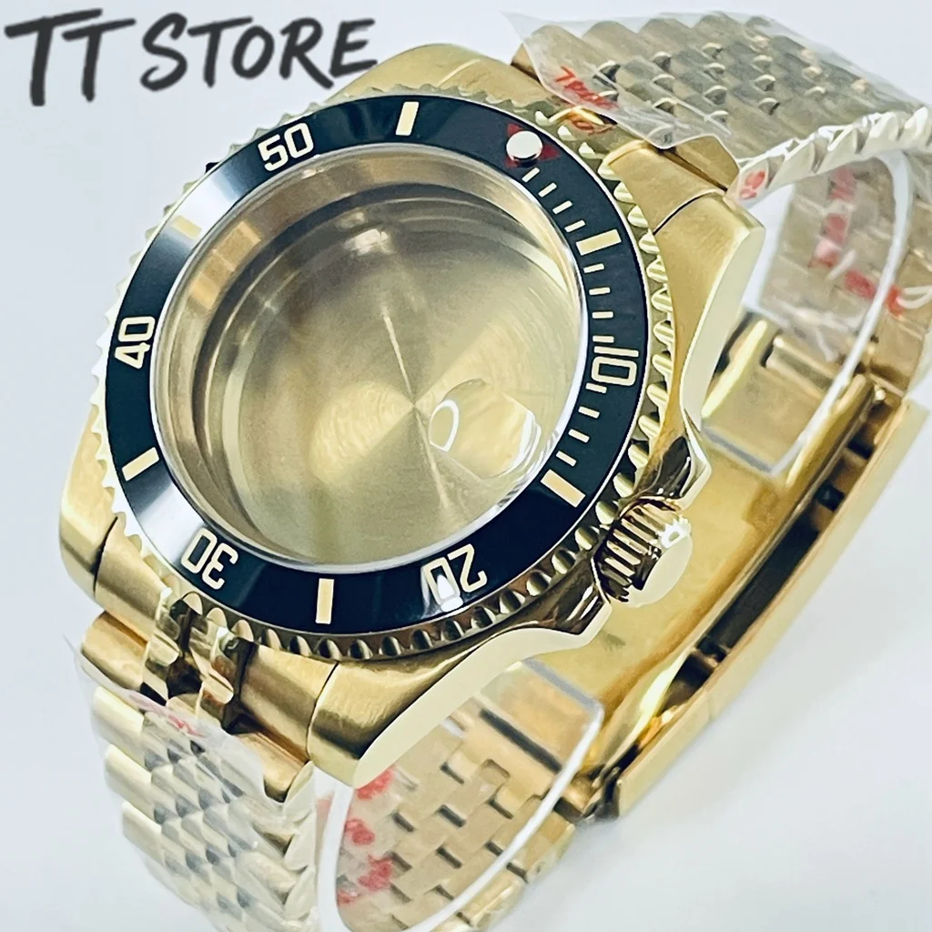 

Unisex 40mm Gold Watch with NH34/NH35/NH36/NH38/NH39/NH70 ETA2824 PT5000 Movement Ceramic Bezel Sapphire Case Sub for Men And Wo