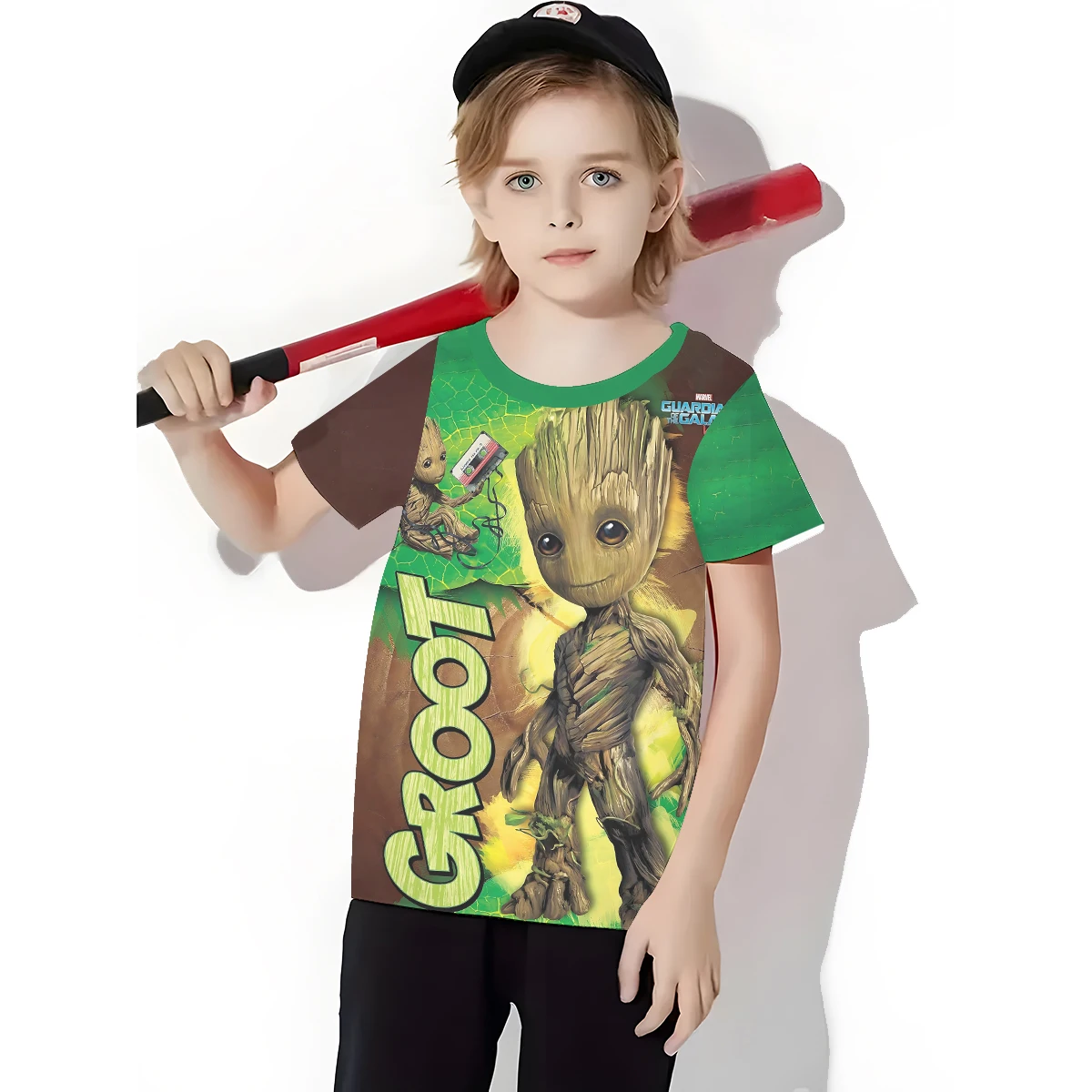 

Ракетные еноты Groots Одежда для малышей с 3D принтом от 5 до 14 лет Мужская уличная одежда для детей Футболка для мальчиков и девочек Верхние рубашки
