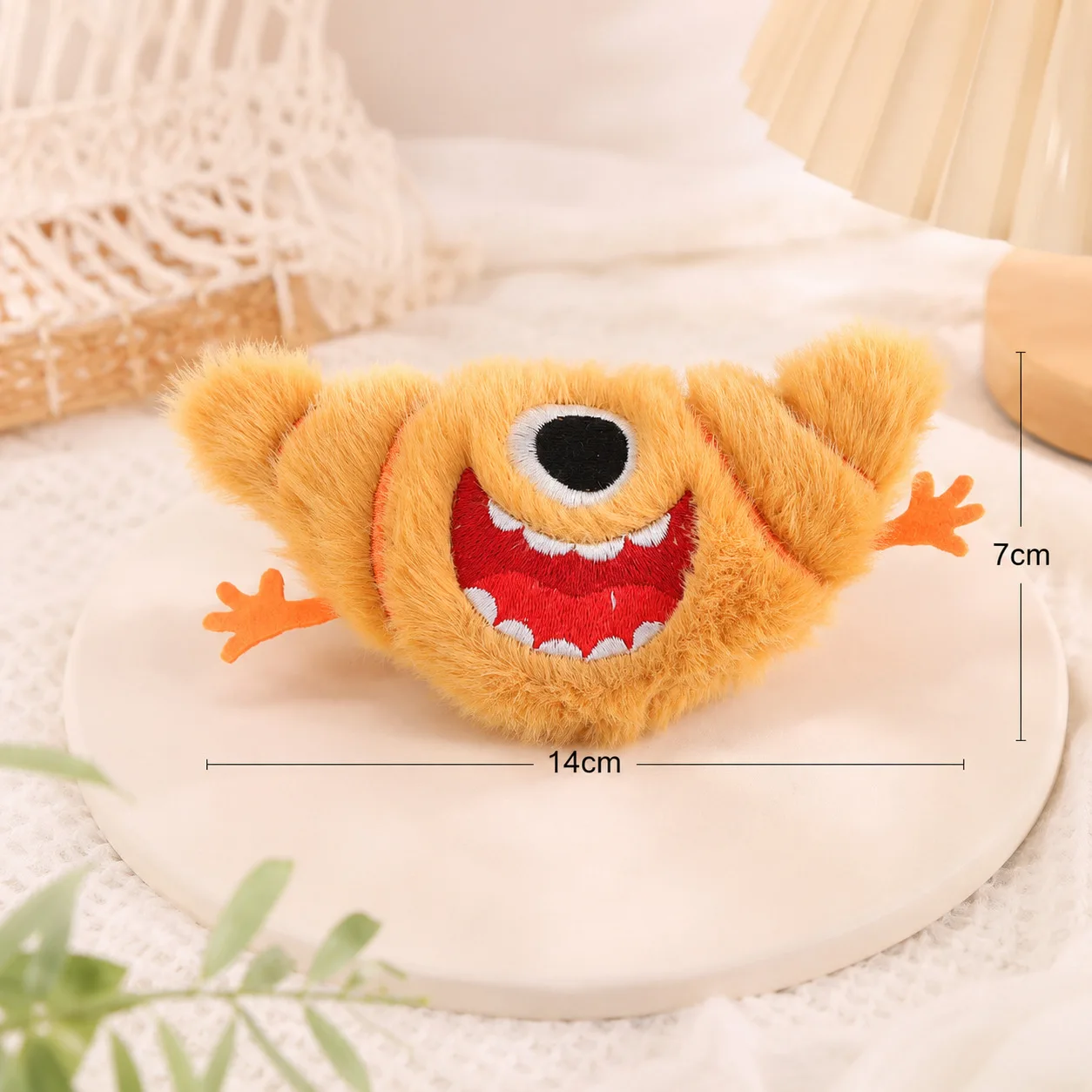 Cute Monster Food Plush Keychain, Croissant Cheese Sausage Ghost Mushroom Pumpkin Stuffed Pendant for gifts.
