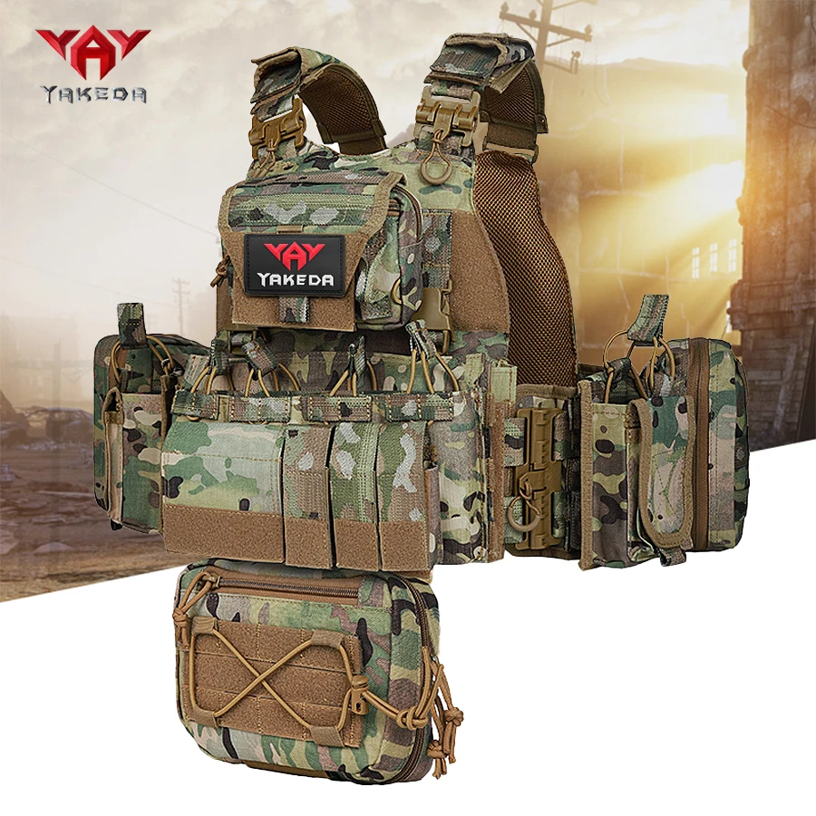 

YAKEDA Многофункциональная охотничья майка для спорта на открытом воздухе Molle Quick Release