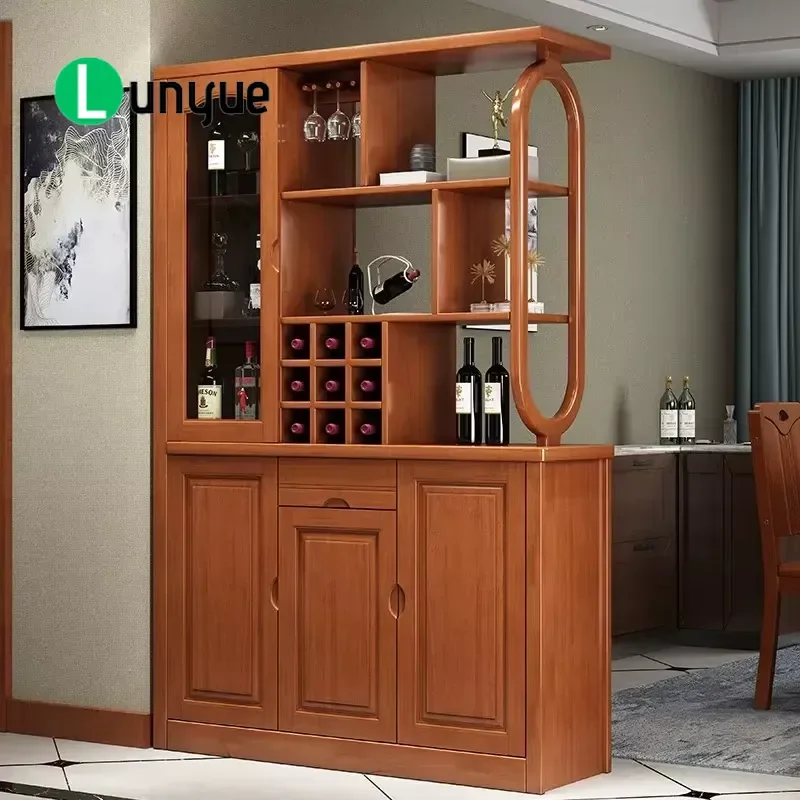 Modern Solid Wood Dining Side Cabinet Kitchen Buffet Storage Cupboard Hotel Furniture Home Decor Durable Natural Finish