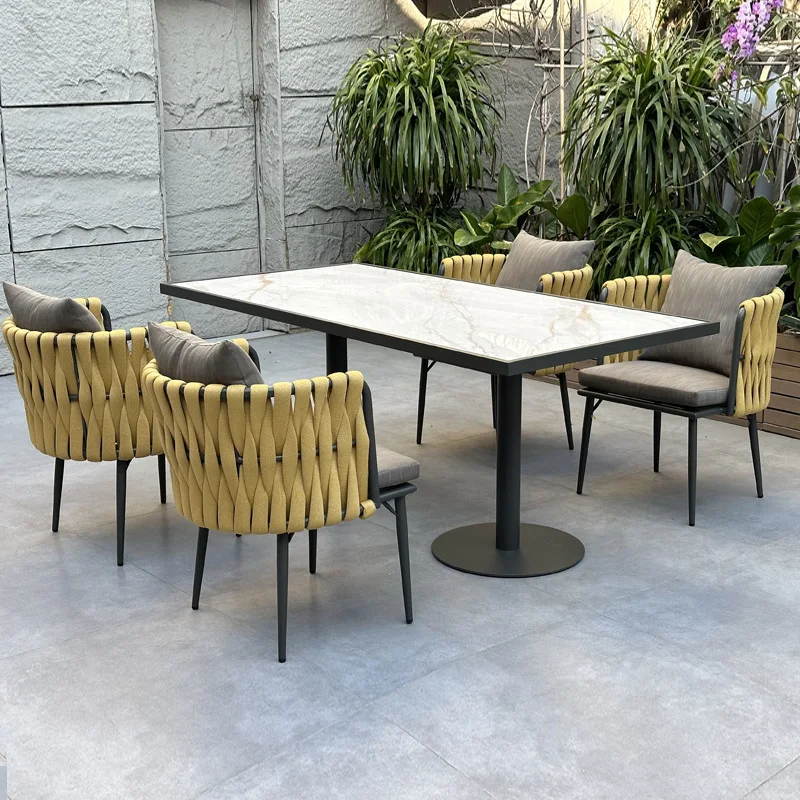 طقم طاولة وكرسي خارجي فناء فيلا شرفة مقاومة للماء