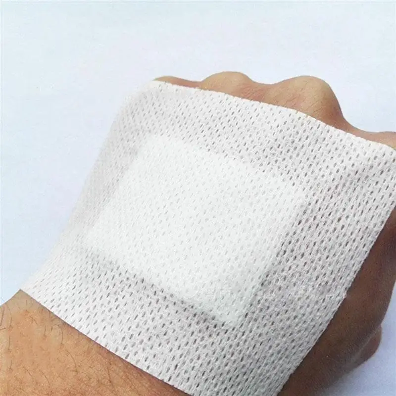 10PCS Wound Care Gauze Pads First Aid cotton pads Non-woven Adhesive Wound Dressing Gauze Band first Aid Bandage 7x6cm