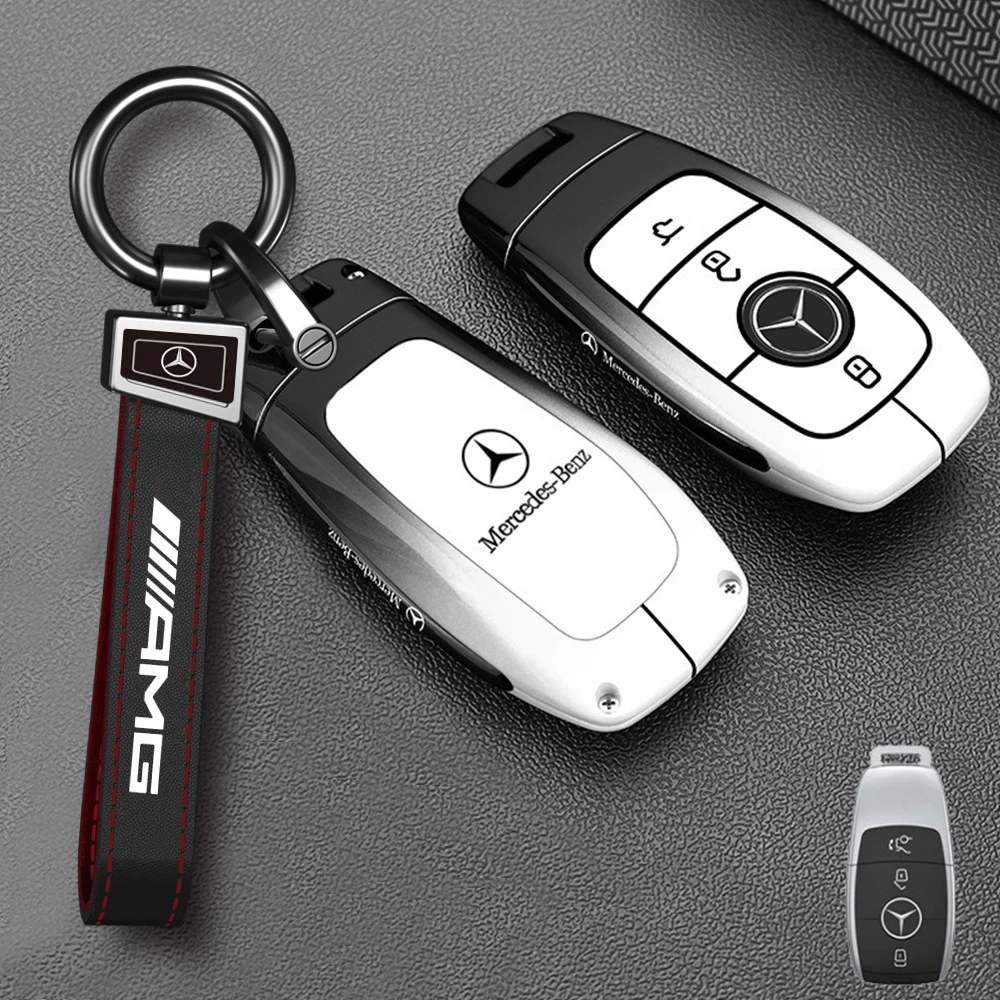 حلقات مفاتيح السيارة لمرسيدس بنز A B C E S Class W204 W205 W212 W213 W176 GLC CLE CLA GLB GLC GLS AMG W177 W222 غطاء حافظة المفاتيح #5