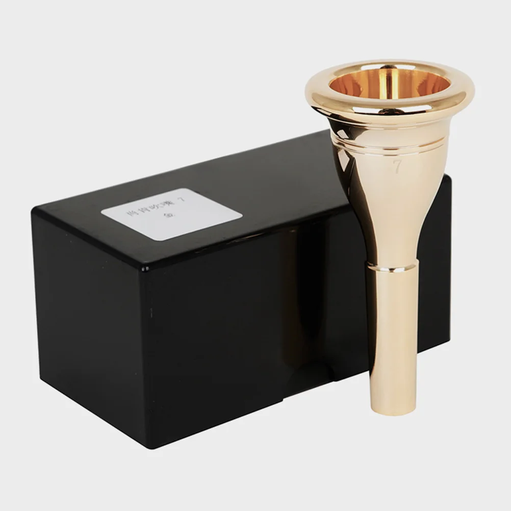 

Gilded Trumpet Mouthpiece Gold Plated Brass Small for Beginner Metal Student Music Instrument Musical Accessory