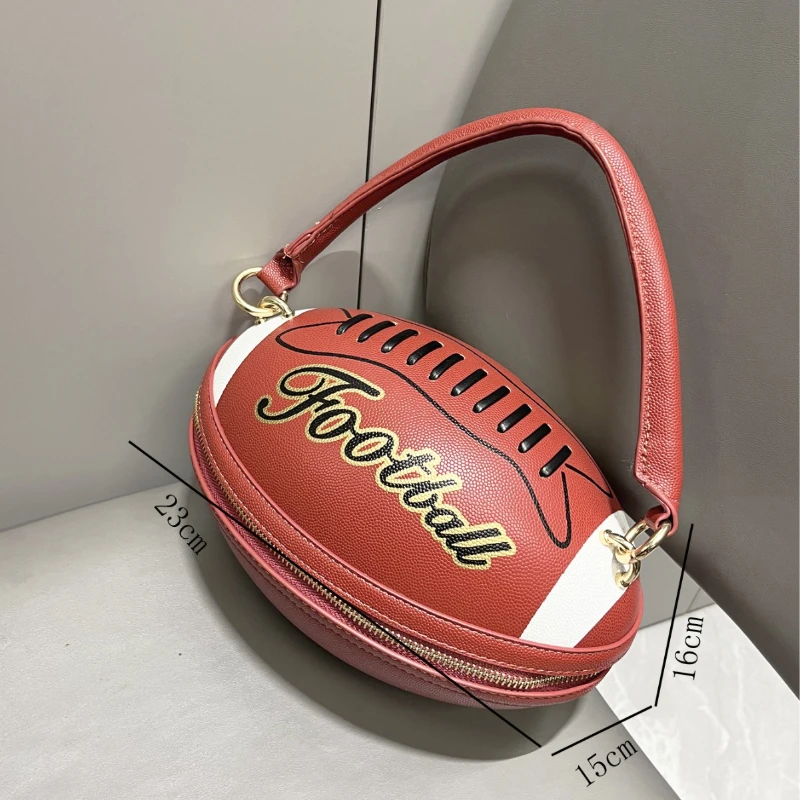 ヨーロッパとアメリカの女性用ハンドバッグ、フットボール型バッグ、楽しいイブニングバッグ、宴会パーティーバッグ、ショルダーバッグ