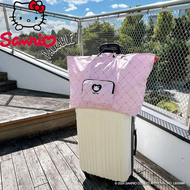  Hello Kitty New Portable Cosmetic Bag Foldable Hand-held Travel Bag Large-capacity Waterproof Travel Storage Luggage Bag