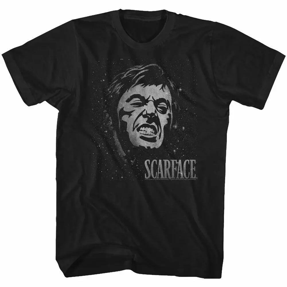 Scarface Movie Tony Montana Space Face Drawing Men's T Shirt Cuban Drug Cartel