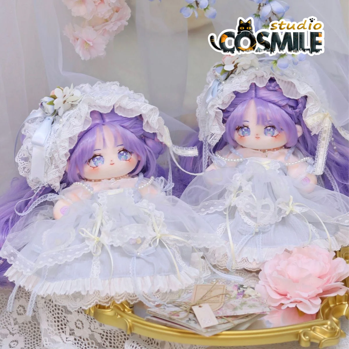 Idol Mermaid Princess Fairy Girl Purple Hair Constellation Pisces Stuffed Plushie 20cm 28cm Plush Doll Body Dress Toy KK