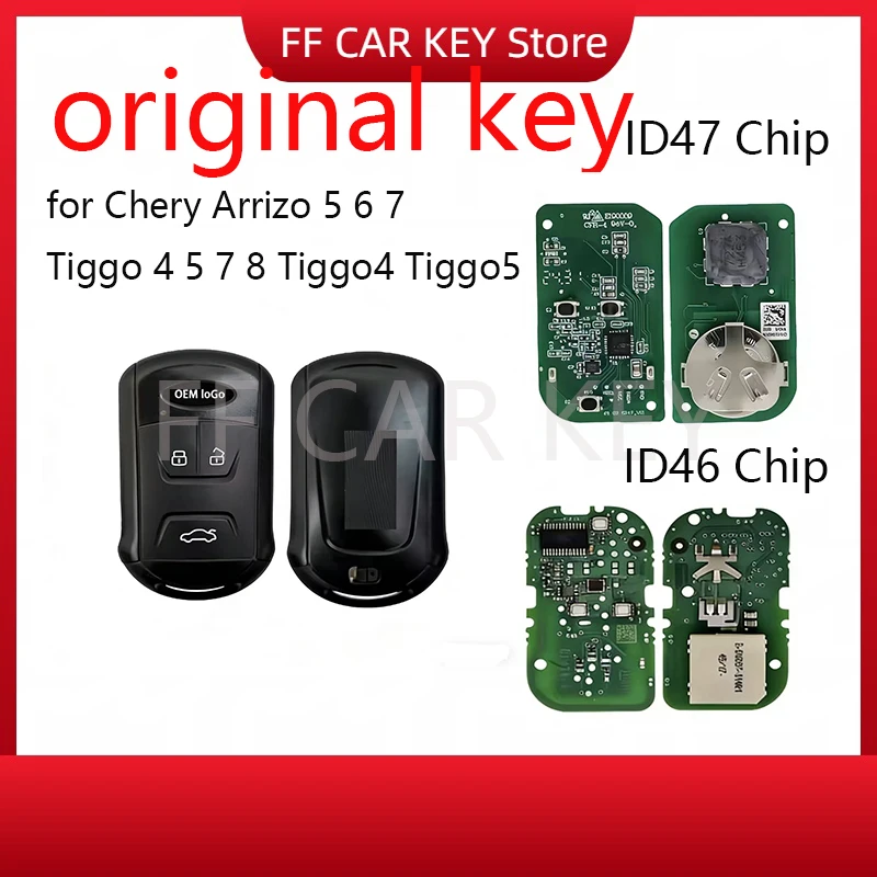 

Оригинальный смарт-ключ с чипом ID46 ID47 433 МГц для Chery Arrizo 5, 6, 7, Tiggo 4, 5, 7, 8, Tiggo4, Tiggo5