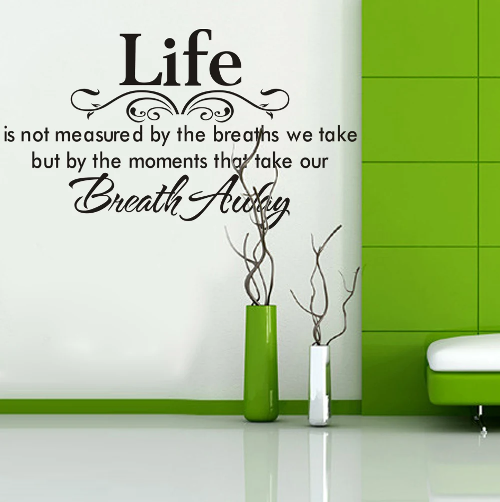 Life art rumors Living Room bedroom 3D Vinyl Wall Decal Wall Lettering Art Words Wall Sticker Home Decor Decoration