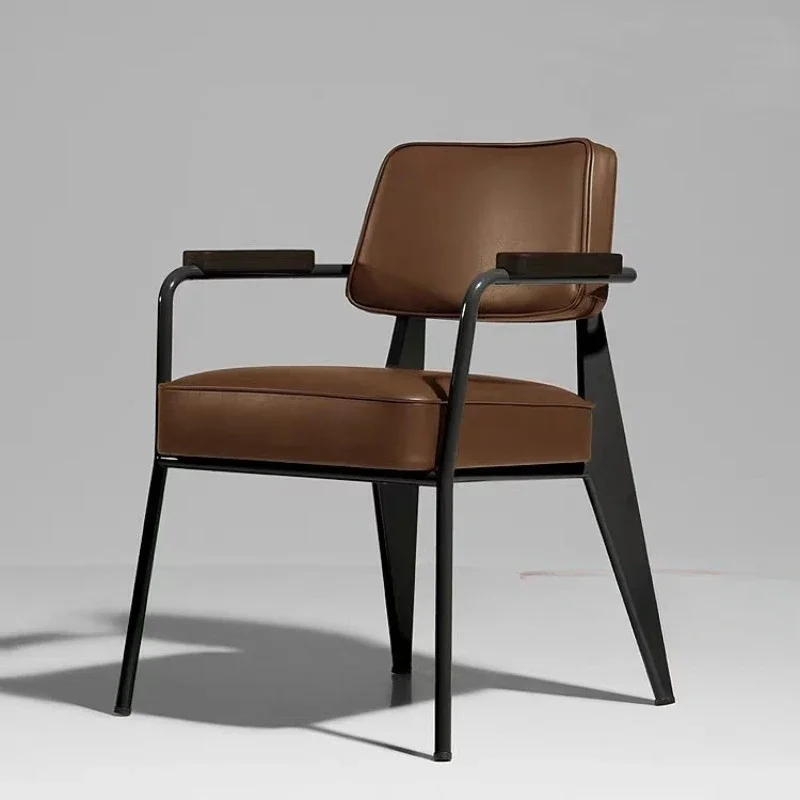 Armchair, Nordic military style designer restaurant metal armchair, wrought iron chair