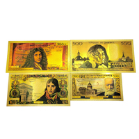 24K Gold Banknote 2024 New Gold foil 500  CINQ CENT artificial dedicate money Commemorative collectin gift home decoration