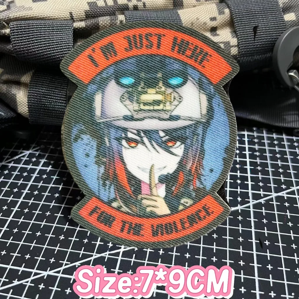 Anime Animation Super Electromagnetic Gun Tactical Patches Yusaka Meiqin Tactical Morale Badge Girl Warrior Clothes Hat Stickers