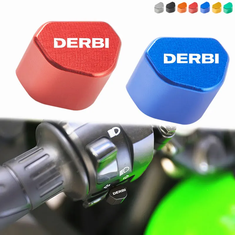 Botón de interruptor CNC para motocicleta, tapa de llave de interruptor de señal de giro para Derbi GPR Cross City Terra Senda Mulhacen Boulevard, accesorios