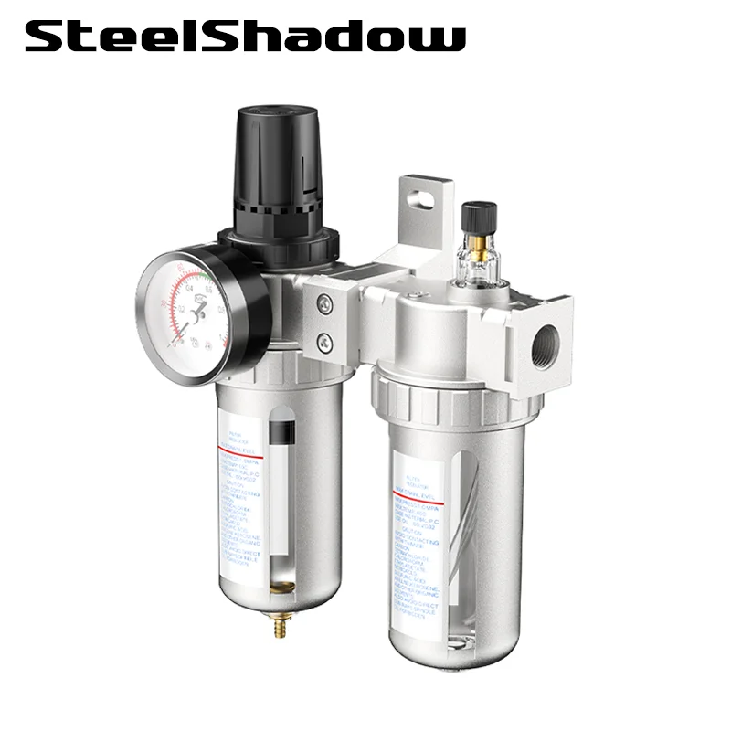 

Air Filter Regulator Oil Water Separator Trap Regulator For Compressor Pneumatic Parts SFC400 1/2 SFC300 3/8 SFC200 1/4