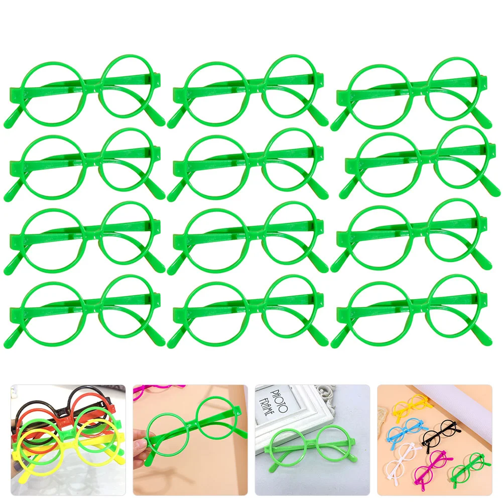 

30 Pcs Round Glasses Frame Retro Decor Festival Props Decorative Eyeglasses Frames Kids Plastic Party Child Adornment