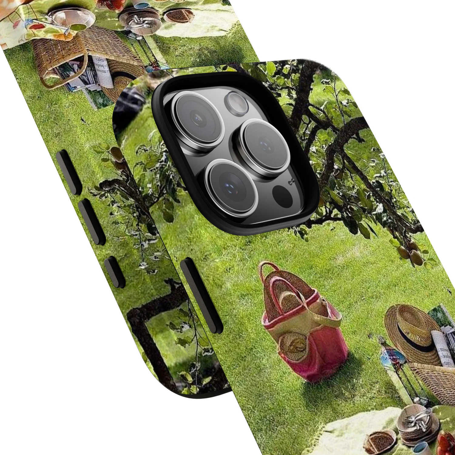 Casing Ponsel Tangguh Piknik Mingguan untuk Iphone 16E 11 12 13 14 15 16 Pro Max 15Plus 16Plus 14Plus 13Mini 12Mini XSMAX XR X 7 8 Plus