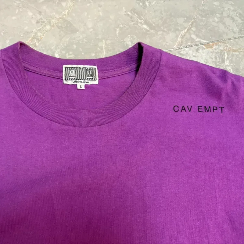 Purple Pixel Pattern Short Sleeve CAVEMPT Tshirt Summer Men Women CE Tops Casual Street Cleanfit Round Neck Tees