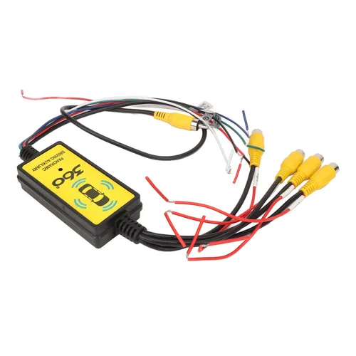 Imagen 2 del producto Conmutador de vídeo con cámara de respaldo de 4 vías Fácil instalación Conmutador divisor de vídeo con detección de circuito inteligente 8V‐16V para camiones