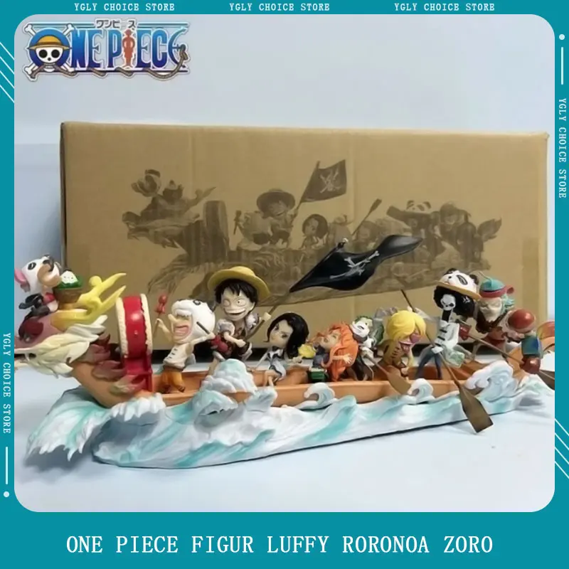 One Piece Straw Hat Pirates Dragon Boat Luffy Nami Zoro Sanji Brook Robin Usopp Franky Anime Action Figures Model Toys