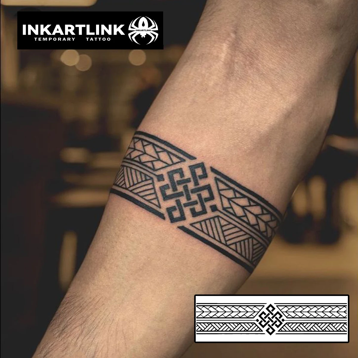 Armband Temporary Tattoo,Lasts To 15 Days New Technology Magic Waterproof Semi Permanent Sticker.