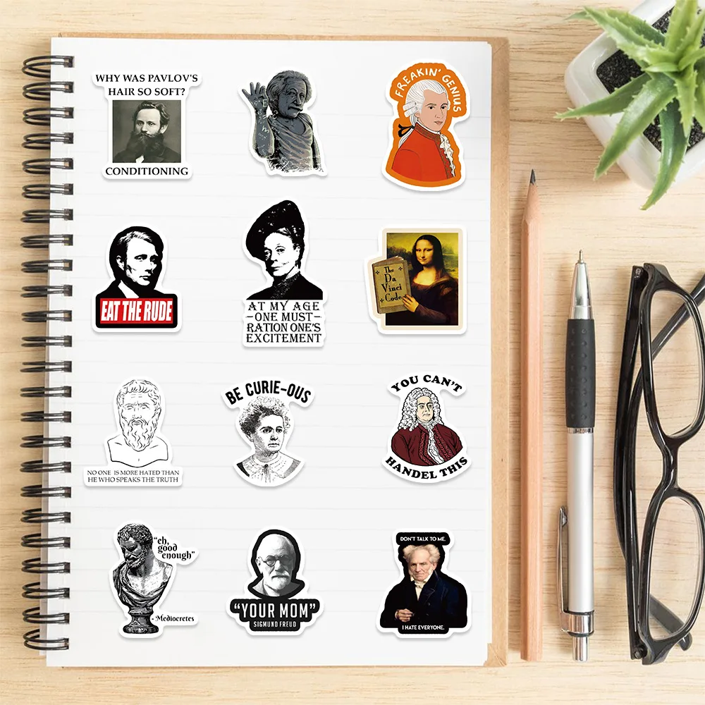 50 Funny Celebrity MEME Graffiti Stickers Decor Water Cup Phone Stickers Waterproof Notebook Children's Stationery Stickers