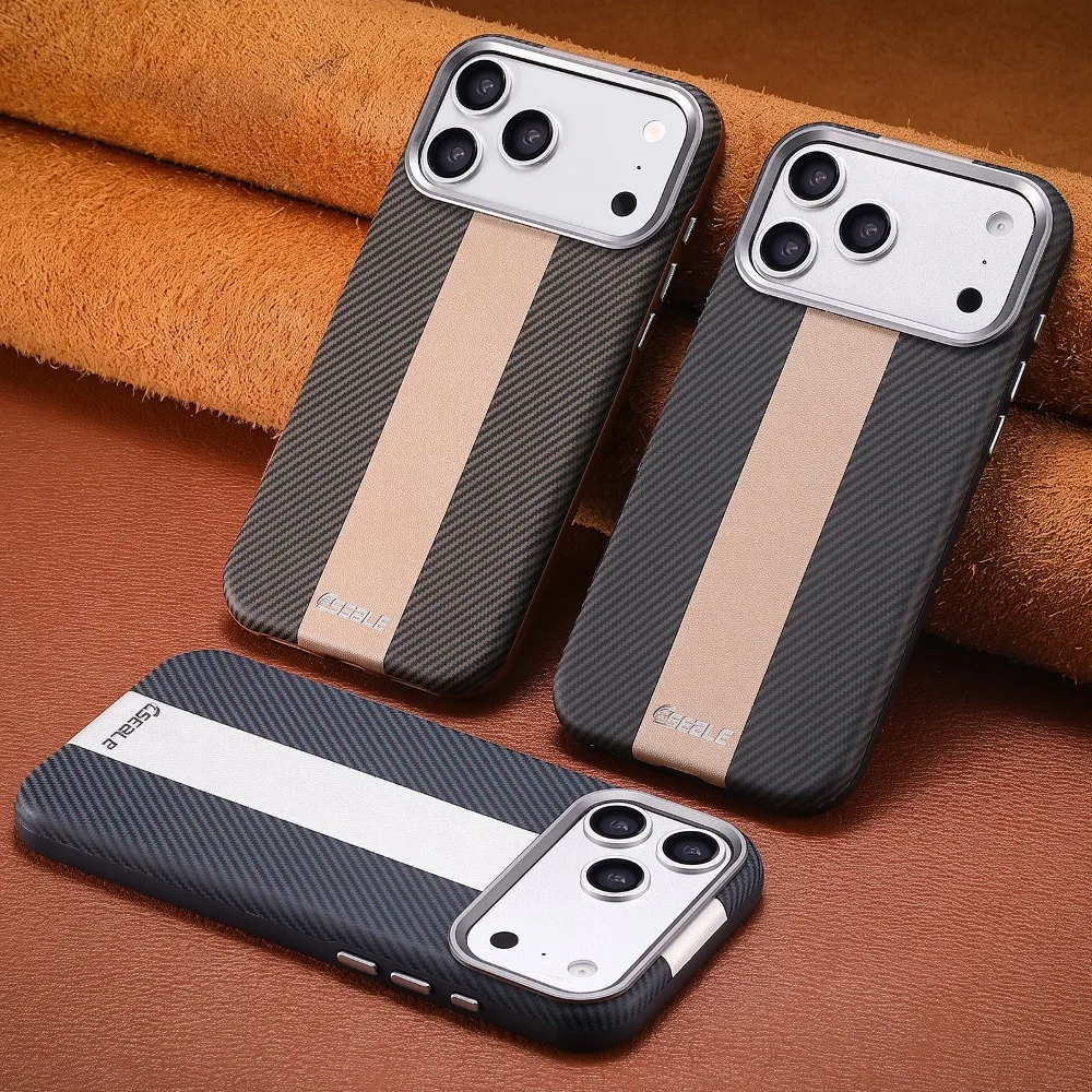 Fashion Simple Phone Case for iPhone 18 17 16 15 Pro Max with Built-in Magnetic Wireless Charging