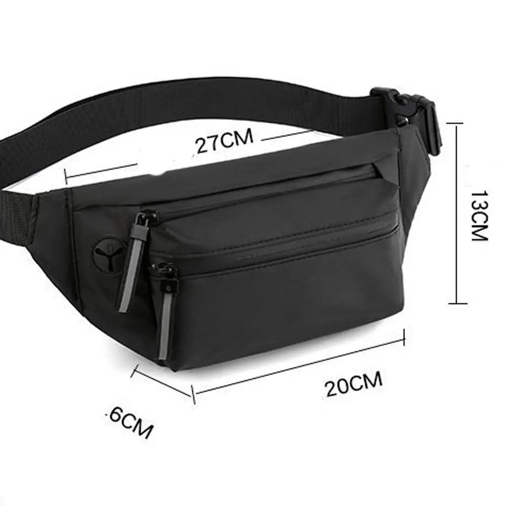 Große lässige Mode einfache mehrschichtige Nylon Umhängetasche Herren Hüfttasche Messenger Bag Umhängetasche