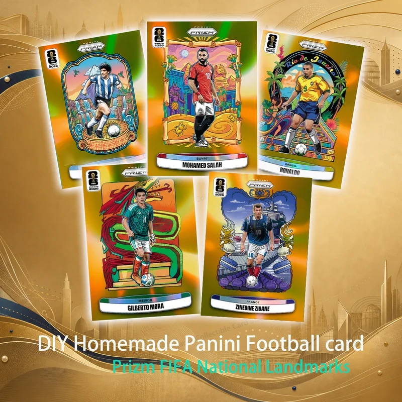 DIY Homemade Panini Signature Card Lionel Messi Lamine Yamal Erling Haaland Cristiano Ronaldo Gif Valentine's Day Board Game