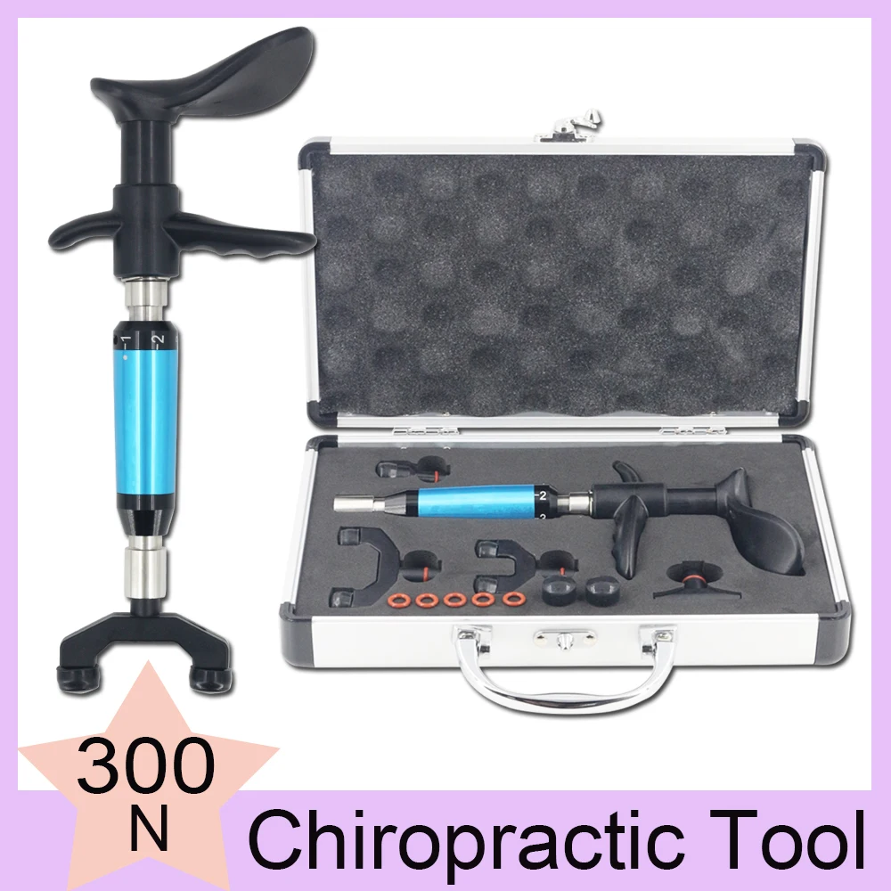 New Chiropractic Adjusting Tool Correction Spinal Gun 6 Levels 4 Heads Spine Massage Corrector Cure Home Use Body Relax Massage