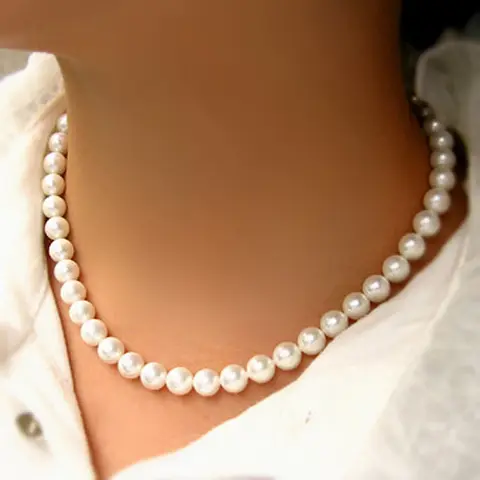 여성을위한 클래식 우아한 화이트 진주 초커 목걸이 남성 결혼식 연회 목걸이 빈티지 비즈 수제 보석 파티 선물