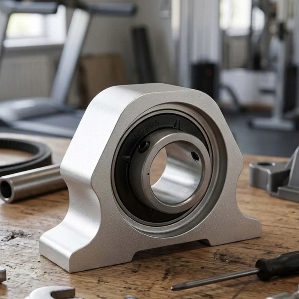 Aluminum Bearing Housing Vertical Rhombic Housing 25mm ID Bearing Seat Fixed Base For Gym Fitness Equipment Accessories