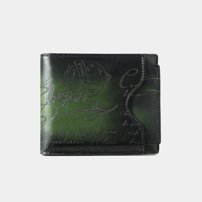 DIMY 2026 New Retro Men's Handmade Genuine Leather Wallet Head Layer Leather Wallet